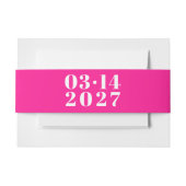 Bandeau De Faire-part Typographie moderne Faire-part de mariage rose cha (Devant Example)