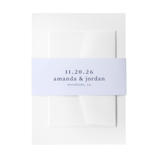 Bandeau De Faire-part Typographique Bleu Sérénité (Devant example)