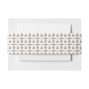 Bandeau De Faire-part un arrière - plan blanc avec un motif marron
