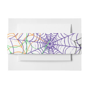 Bandeau De Faire-part Un simple Motif Web d'Halloween Spider