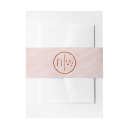 Bandeau De Faire-part Une suite Mariage Monogramme Rose (Devant example)