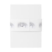 Bandeau De Faire-part Unicornes blanches Aimer Couple (Dos Example)