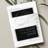 Unique noir blanc amour rire Mariage Monogramme