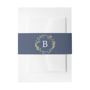 Bandeau De Faire-part Végétation d'automne Mariage de monogramme de ma
