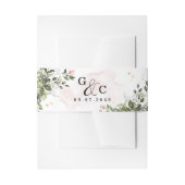 Bandeau De Faire-part Végétation dorée Succulente Dusty Blue Mariage (Devant example)