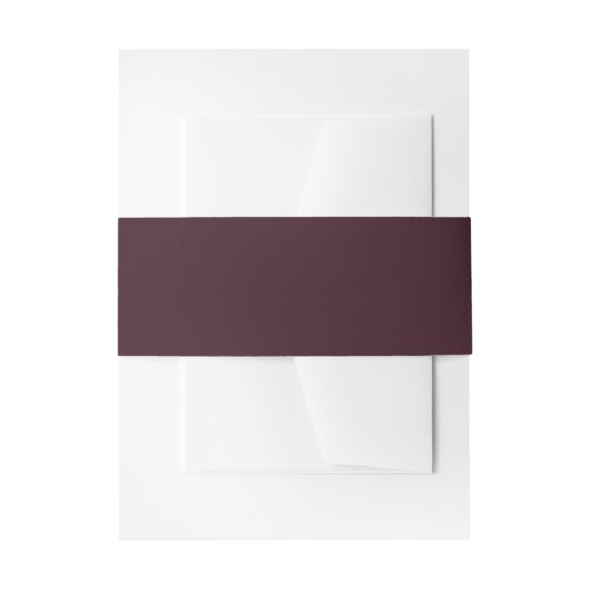 Bandeau De Faire-part Velvet en Plum foncé (Devant example)