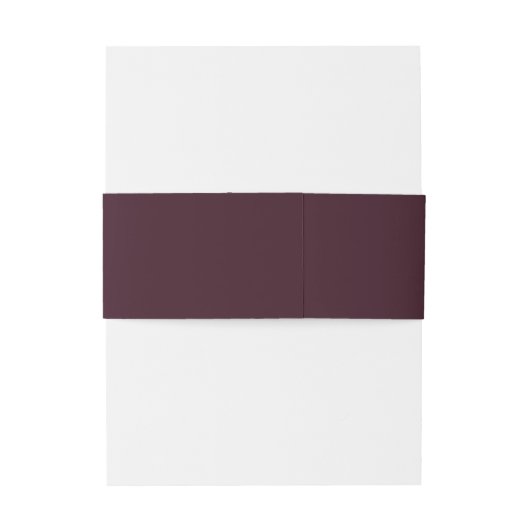 Bandeau De Faire-part Velvet en Plum foncé (Dos Example)