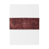 Bandeau De Faire-part Velvety Damask | Baroque Crimson Red Grunge (Dos Example)