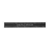 Bandeau De Faire-part Velvety Onyx Damask | Black Vampy Grunge Baroque (Plat)