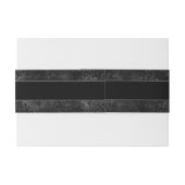 Bandeau De Faire-part Velvety Onyx Damask | Black Vampy Grunge Baroque (Dos exemple)