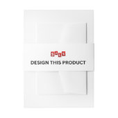 Bandeau De Faire-part VENTE ! Invitation Belly Band - Portrait - 25 Pack (Devant example)