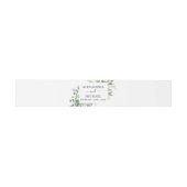 Bandeau De Faire-part Verdure botanique Foliage Aquarelle Mariage Invi (Plat)