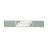Bandeau De Faire-part Verdure botanique Mariage d'aquarelle fleurie (Plat)