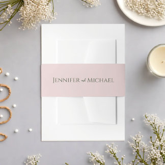 Bandeau De Faire-part Verdure Mariage simple et élégant