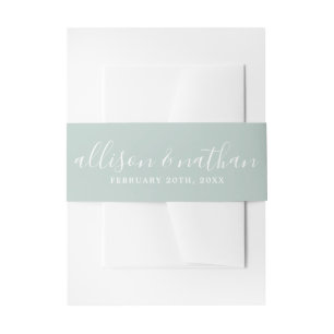 Bandeau De Faire-part Véritable simplicité 1 Bride Groom Mariage en verr
