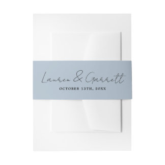 Bandeau De Faire-part Véritable simplicité 3 Bride Groom Ice Blue Mariag
