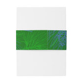 Bandeau De Faire-part Vert bleu Vacances Pine Motif (Dos Example)