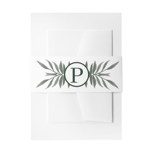 Bandeau De Faire-part Vert Botanique Floral Verdure Rustique Mariage (Devant example)