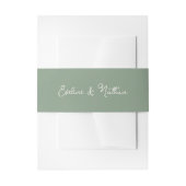 Bandeau De Faire-part Vert doux et blanc | MARIAGE (Devant example)