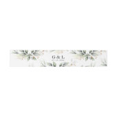 Bandeau De Faire-part Vert Élégant Vert et or Rustique Mariage (Plat)