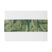 Bandeau De Faire-part Vert émeraude Élégante végétation rustique feuille (Dos exemple)