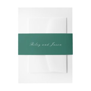 Bandeau De Faire-part Vert émeraude propre Mariage élégant