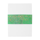 Bandeau De Faire-part Vert et or Glitz (Dos Example)