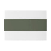 Bandeau De Faire-part Vert Fusil Uni (Dos exemple)