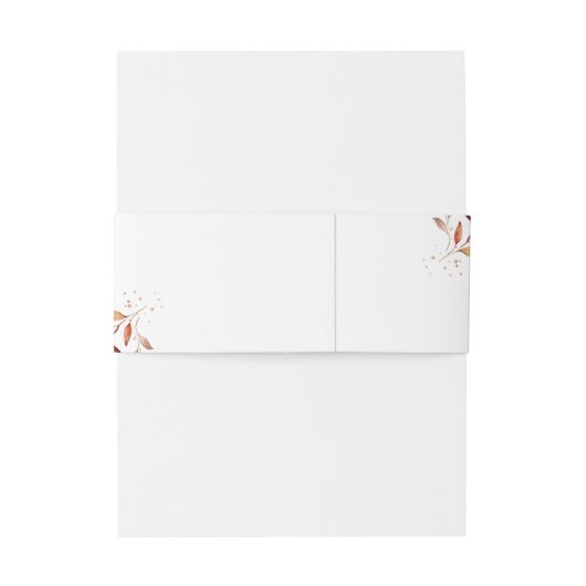 Bandeau De Faire-part Vert moderne Automne Mariage rustique (Dos Example)