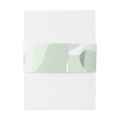 Bandeau De Faire-part Vert organique Mariage Abstrait géométrique (Dos Example)