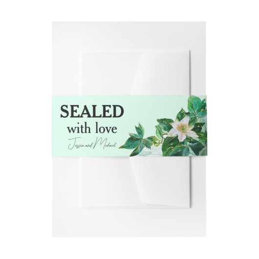 Bandeau De Faire-part Vert pastel (Devant example)