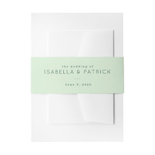 Bandeau De Faire-part Vert pastel élégant minimaliste