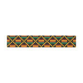 Bandeau De Faire-part Vert, Rouge foncé, Faire-part de mariage Kente Jau (Plat)