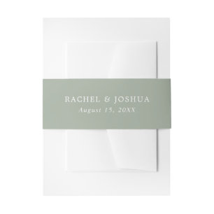 Bandeau De Faire-part Vert sage   Mariage personnalisé