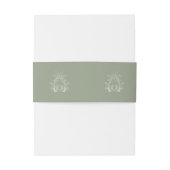 Bandeau De Faire-part vert sauge (Dos Example)