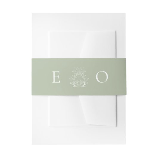 Bandeau De Faire-part vert sauge (Devant example)