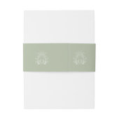Bandeau De Faire-part vert sauge (Dos Example)