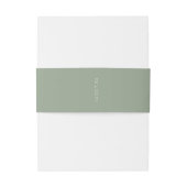 Bandeau De Faire-part Vert sauge | Mariage chic simple script (Dos Example)