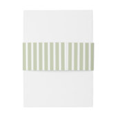 Bandeau De Faire-part Vert sauge rayé (Dos Example)