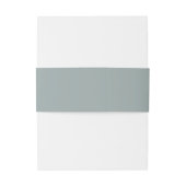 Bandeau De Faire-part Vert simple surface | MARIAGE (Dos Example)