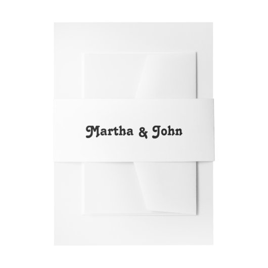 Bandeau De Faire-part Vibes rétro moderne Blanc et noir Mariage (Devant example)