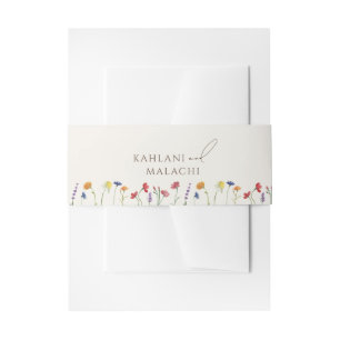 Bandeau De Faire-part Vibrant Fleur sauvage coloré moderne Mariage moder