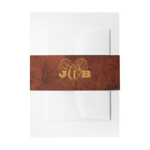 Bandeau De Faire-part Victorian Steampunk Gears Mariage de coeur