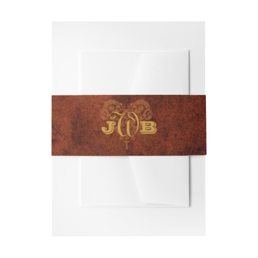 Bandeau De Faire-part Victorian Steampunk Gears Mariage de coeur (Devant example)