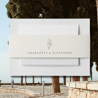 Bandeau De Faire-part Vieux argent ivoire