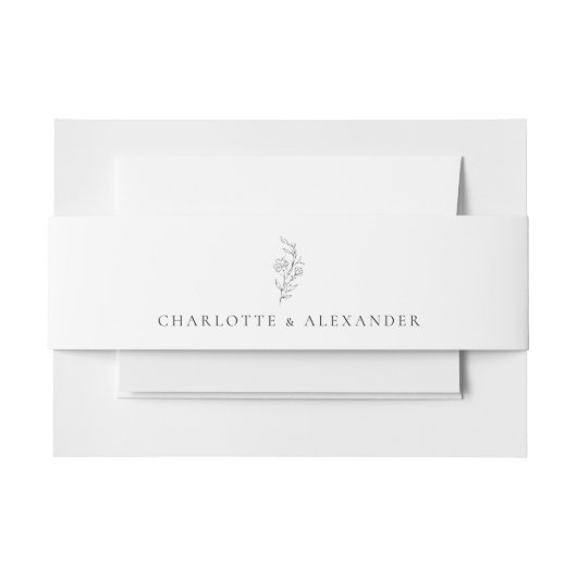 Bandeau De Faire-part Vieux argent Neutre/Transparent bg, (Devant Example)