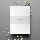 Bandeau De Faire-part Vignes gris pâle Motif Monogramme