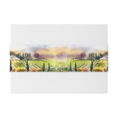 Bandeau De Faire-part Vignoble Napa Valley aquarelle mariage (Dos exemple)