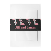 Bandeau De Faire-part Vin Rose rose et noir (Devant example)