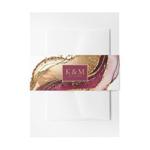 Bandeau De Faire-part Vin rouge Mariage Abstrait Sparkling ID1018
